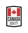 Canada quality isolated vector label for products