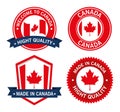 Canada quality seals set icon