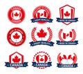 Canada quality seals set icon
