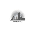 Montreal city skyline shape logo icon illustration Royalty Free Stock Photo
