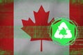Canada recycling. Ecology concept. Royalty Free Stock Photo