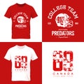 Canada red tee print Royalty Free Stock Photo