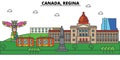 Canada, Regina. City skyline architecture Editable