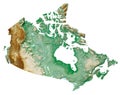 Canada relief map