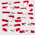 canada ribbon flag vector bundle set Royalty Free Stock Photo