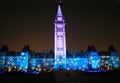 Canada's Floodlit Parliament.