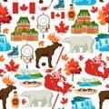 Canada seamless pattern. Royalty Free Stock Photo