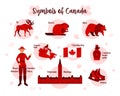 Canada sign and symbol set, traditional objects, Info-graphic elements