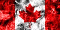 Canada smoke flag isolated on a black background