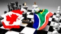 Canada South Africa crisis, clash, conflict and debate between those two countries that aims at a trade deal or dominance