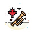 Canada, Speaker, Laud Abstract Flat Color Icon Template