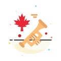 Canada, Speaker, Laud Abstract Flat Color Icon Template