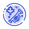 Canada, Speaker, Laud Blue Dotted Line Line Icon