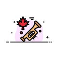 Canada, Speaker, Laud  Business Flat Line Filled Icon Vector Banner Template Royalty Free Stock Photo