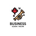 Canada, Speaker, Laud Business Logo Template. Flat Color