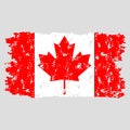 Canada stamp flag isolated. Texture grunge vector