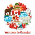 Canada sticker background design.