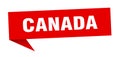 Canada sticker. Canada signpost pointer sign.