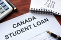 Canada student loan form.