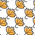Canada symbol maple leaf seamless pattern Canadian nature Royalty Free Stock Photo