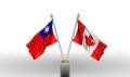 Canada and Taiwan flags