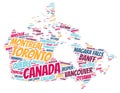 Canada top travel destinations word cloud