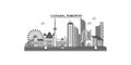 Canada, Toronto city skyline isolated vector illustration, icons Royalty Free Stock Photo