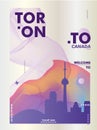 Canada Toronto skyline gradient poster