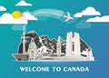 Canada travel background Landmark Global Travel And Journey Info Royalty Free Stock Photo