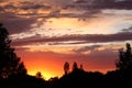 Showy beauty prairie sunset at Flowing Springs Saskatchewan Royalty Free Stock Photo