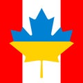 Canada-Ukraine Flag. Friendship. Royalty Free Stock Photo