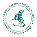 Canada vector map. Royalty Free Stock Photo