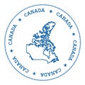 Canada vector map sticker. Royalty Free Stock Photo