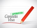 Canada visa approved sign illustration design