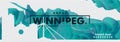Canada Winnipeg skyline city gradient vector banner