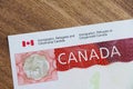 Canada Work Permit. Royalty Free Stock Photo