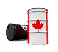 Canadaian Flag Oil Barrel Royalty Free Stock Photo