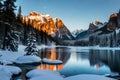 Canadas Banff National Park Boasts A Striking Landscape Along The Icefields Parkway. Generative AI