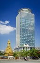 Canadia Bank tower skyscraper in central phnom penh city cambodia