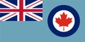 Canadian Air force flag vector illustration isolated. Proud military symbol of Canada. Royalty Free Stock Photo