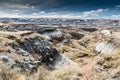 Canadian badlands in late spring, Drunheller, Alberta, Canada