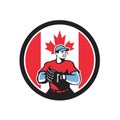 Canadian Baseball Pitcher Canada Flag Icon