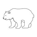 Canadian bear. Canada single icon in outline style vector symbol stock illustration web. Royalty Free Stock Photo