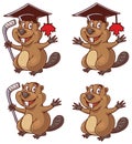 Canadian beaver maskot cartoon