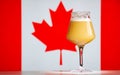 Canadian Beer Canada Flag Teku Glass Royalty Free Stock Photo