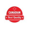 A canadian best quality label illustration.. Vector illustration decorative design Royalty Free Stock Photo