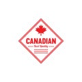 Canadian best quality label. Vector illustration decorative design Royalty Free Stock Photo