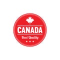 Canadian best quality label. Vector illustration decorative design Royalty Free Stock Photo