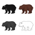 Canadian brown bear. Canada single icon in cartoon style vector symbol stock illustration web.