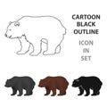 Canadian brown bear. Canada single icon in cartoon style vector symbol stock illustration web.